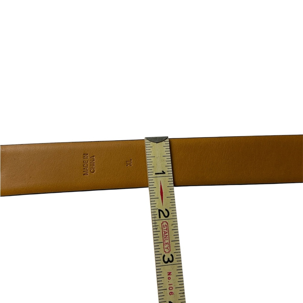 Lauren Ralph Lauren Italian Leather Dark Brown Silver Hardware Belt Size XL - Picture 11 of 11